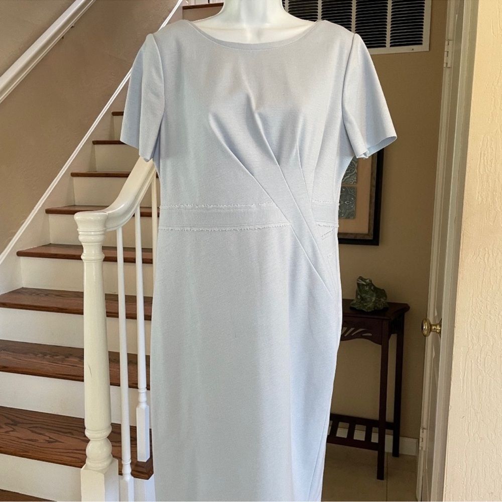 Elie Tahari Soft Blue Midi Dress